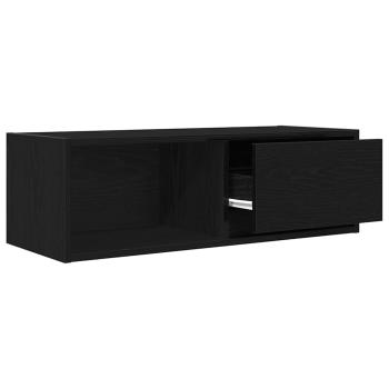 TV-Schrank Schwarz Eichen-Optik 80x31x25,5 cm Holzwerkstoff