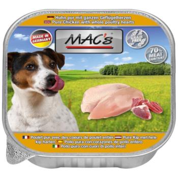 ARDEBO.de MACs Dog Huhn Pur mit Hühnerherzen 150g
