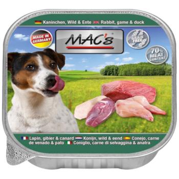 ARDEBO.de MACs Dog Kaninchen, Wild & Ente 150g