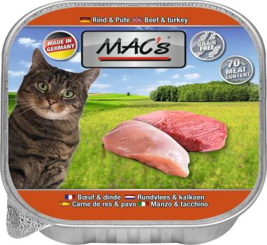 ARDEBO.de MACs Cat Rind & Pute 100g