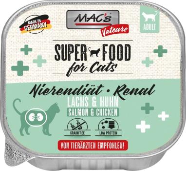 ARDEBO.de MACs Cat Vetcare Lachs Huhn Nierendiät 100g