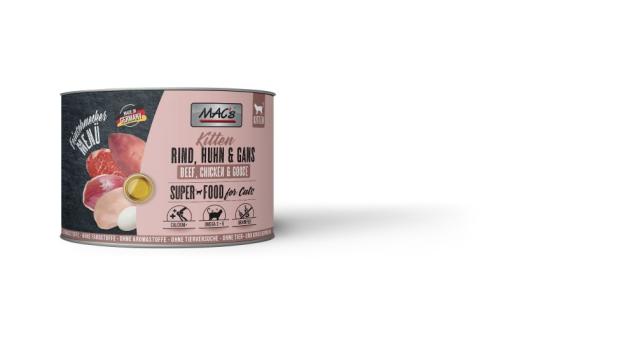 ARDEBO.de MACs Cat Feinschmecker Kitten Rind, Huhn & Gans 200g