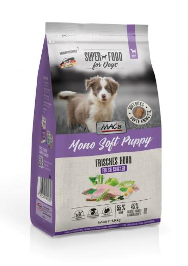 ARDEBO.de MACs Dog Mono Soft Puppy Frisches Huhn 1,5kg