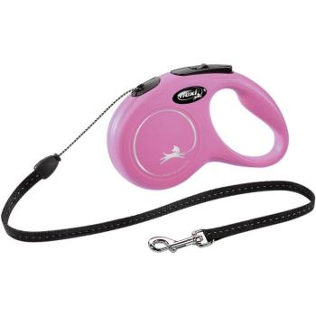 ARDEBO.de flexi Seil-Roll-Leine New Classic S pink  5 m