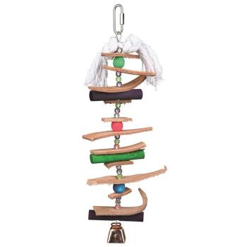 ARDEBO.de Trixie Holzspielzeug mit Leder, Tau und Perlen 28 cm