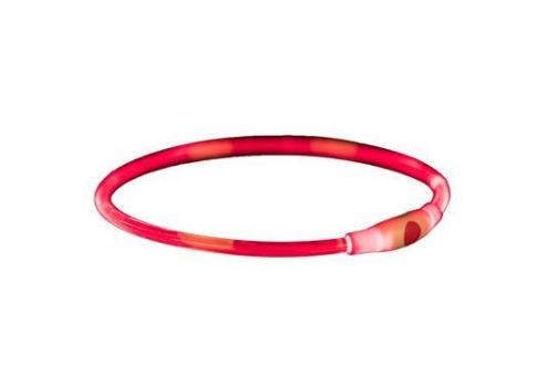 ARDEBO.de Trixie Flash Leuchtring USB rot S-M 40 cm/8 mm