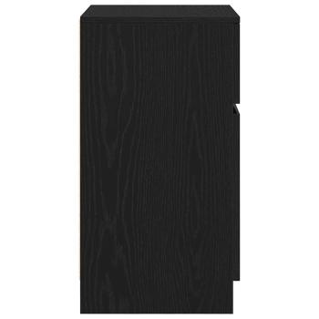 Nachttische 2 Stk. Schwarz 39x35x65 cm Holzwerkstoff