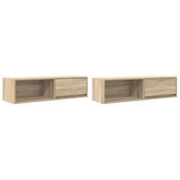 TV-Schränke 2 Stk. Sonoma-Eiche 100x31x25,5 cm Holzwerkstoff