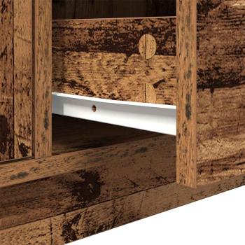 TV-Schrank mit LED-Leuchten Altholz-Optik 100x41x50 cm