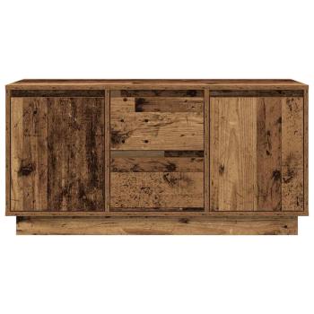 TV-Schrank mit LED-Leuchten Altholz-Optik 100x41x50 cm
