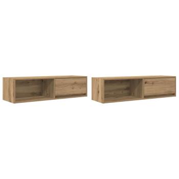 TV-Schränke 2 Stk. Artisan-Eiche 100x31x25,5 cm Holzwerkstoff