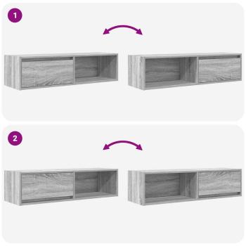 TV-Schrank Grau Sonoma 100x31x25,5 cm Holzwerkstoff