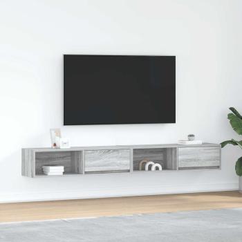 ARDEBO.de - TV-Schränke 2 Stk. Grau Sonoma 100x31x25,5 cm Holzwerkstoff