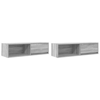 TV-Schränke 2 Stk. Grau Sonoma 100x31x25,5 cm Holzwerkstoff