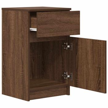 Nachttische 2 Stk. Braun Eichen-Optik 39x35x65 cm Holzwerkstoff