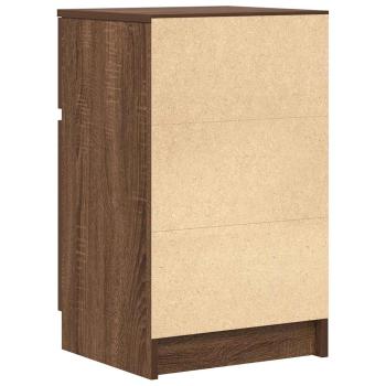 Nachttische 2 Stk. Braun Eichen-Optik 39x35x65 cm Holzwerkstoff