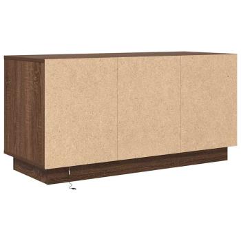 TV-Schrank mit LED-Leuchten Braun Eichen-Optik 100x41x50 cm
