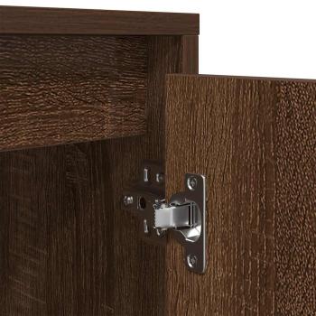 TV-Schrank mit LED-Leuchten Braun Eichen-Optik 100x41x50 cm