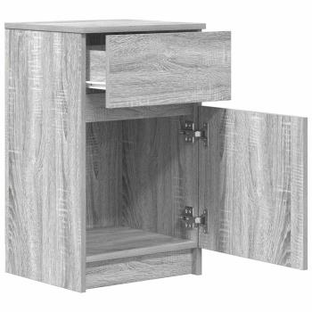 Nachttische 2 Stk. Grau Sonoma 39x35x65 cm Holzwerkstoff