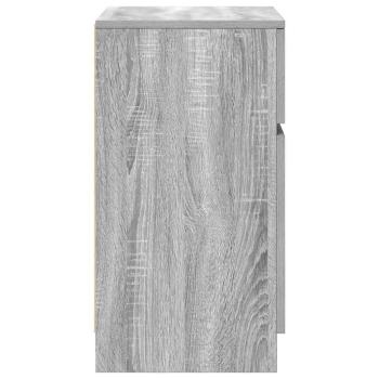 Nachttische 2 Stk. Grau Sonoma 39x35x65 cm Holzwerkstoff