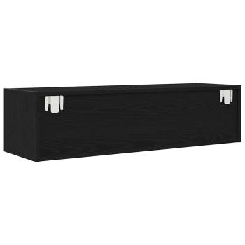 TV-Schrank Schwarz Eichen-Optik 100x31x25,5 cm Holzwerkstoff