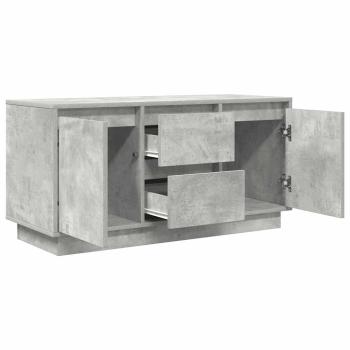 TV-Schrank mit LED-Leuchten Betongrau 100x41x50 cm