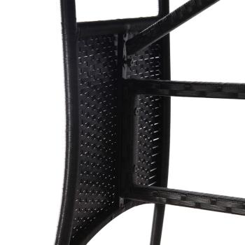 Gartentisch Schwarz 170x80x74 cm Poly Rattan