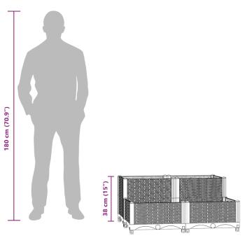 Hochbeet 80x80x38 cm Polypropylen