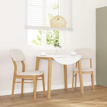 ARDEBO.de - Esszimmerstühle mit Kissen 2 Stk. Natur Massivholz Gummibaum