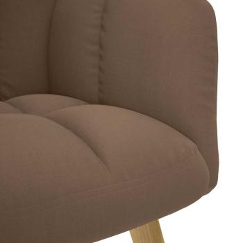 Relaxsessel mit Hocker Braun Stoff