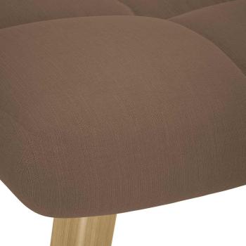 Relaxsessel mit Hocker Braun Stoff