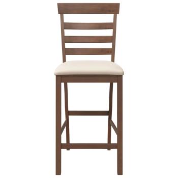 Barhocker mit Kissen 2 Stk. Braun Massivholz Gummibaum