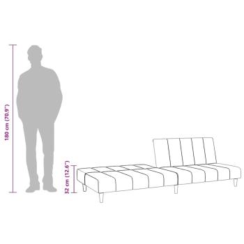 Schlafsofa 2-Sitzer Hellgrün Samt