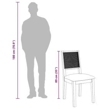 Esszimmerstühle mit Kissen 2 Stk. Massivholz Gummibaum