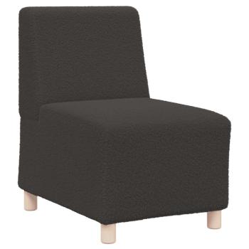 Sessel Dunkelgrau 55 cm Stoff in Lammwolloptik