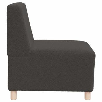 Sessel Dunkelgrau 55 cm Stoff in Lammwolloptik