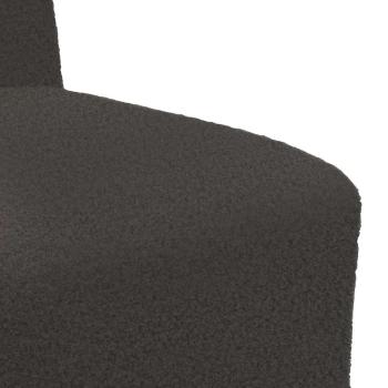 Sessel Dunkelgrau 55 cm Stoff in Lammwolloptik
