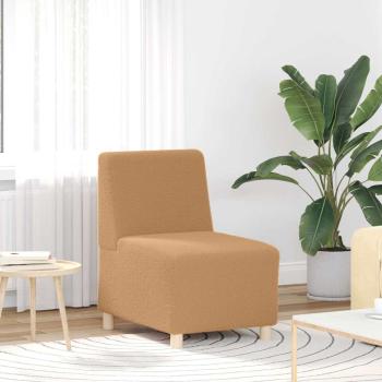 ARDEBO.de - Sessel Beige 55 cm Stoff in Lammwolloptik