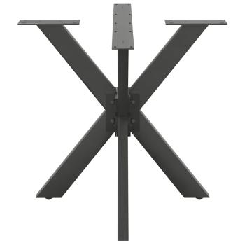 ARDEBO.de - Esstischbein in Spinnenform Anthrazit 85x85x(72-73) cm Stahl