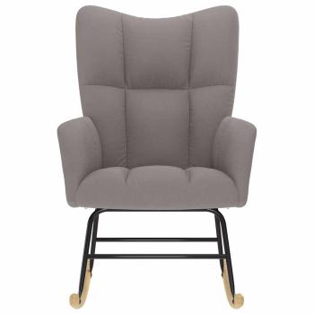 Schaukelstuhl Taupe Stoff