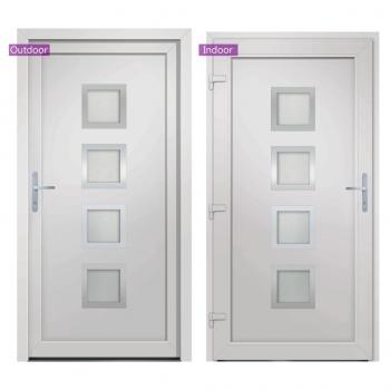 Haustür Weiß 98x208 cm PVC