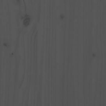 Wandschrank Grau 100x30x35 cm Massivholz Kiefer