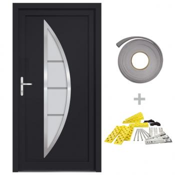Haustür Anthrazit 88x200 cm PVC