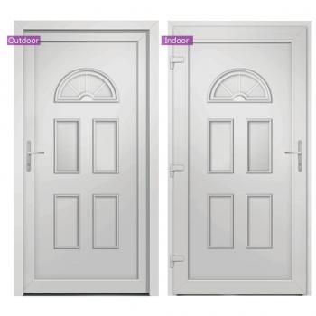 Haustür Weiß 98x208 cm PVC