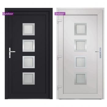 Haustür Anthrazit 108x208 cm PVC