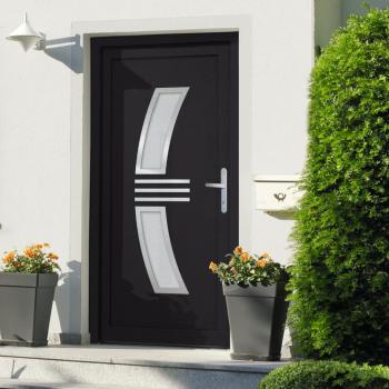 ARDEBO.de - Haustür Anthrazit 98x208 cm PVC