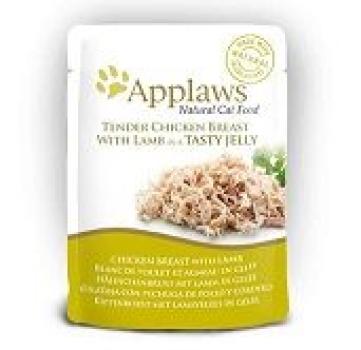 ARDEBO.de Applaws Cat Nassfutter Frischebeutel Huhn & Lamm in Gelee 70g
