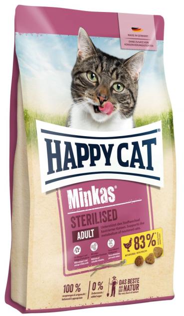 ARDEBO.de Happy Cat Minkas Sterilised Geflügel 10kg