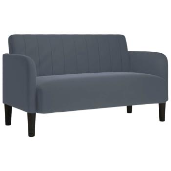 Zweisitzer-Sofa Dunkelgrau 109 cm Samt