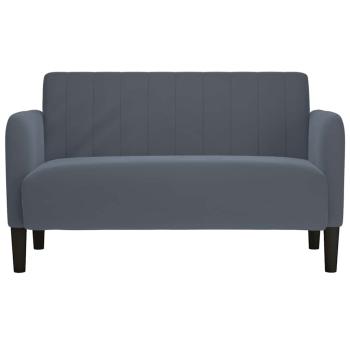 Zweisitzer-Sofa Dunkelgrau 109 cm Samt